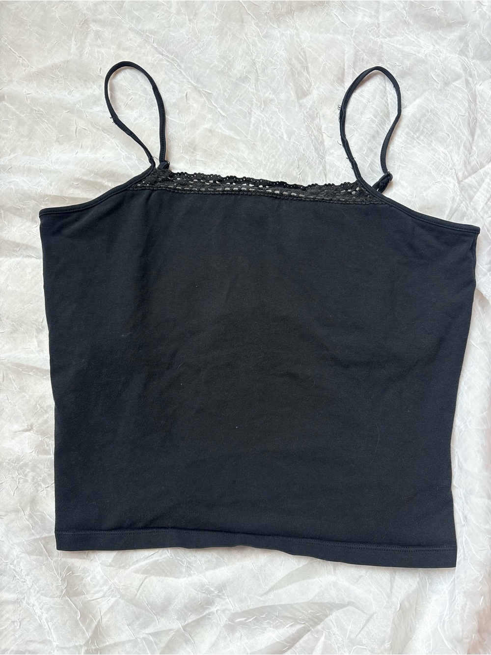 St. John's Bay Black Lace-Trim Camisole